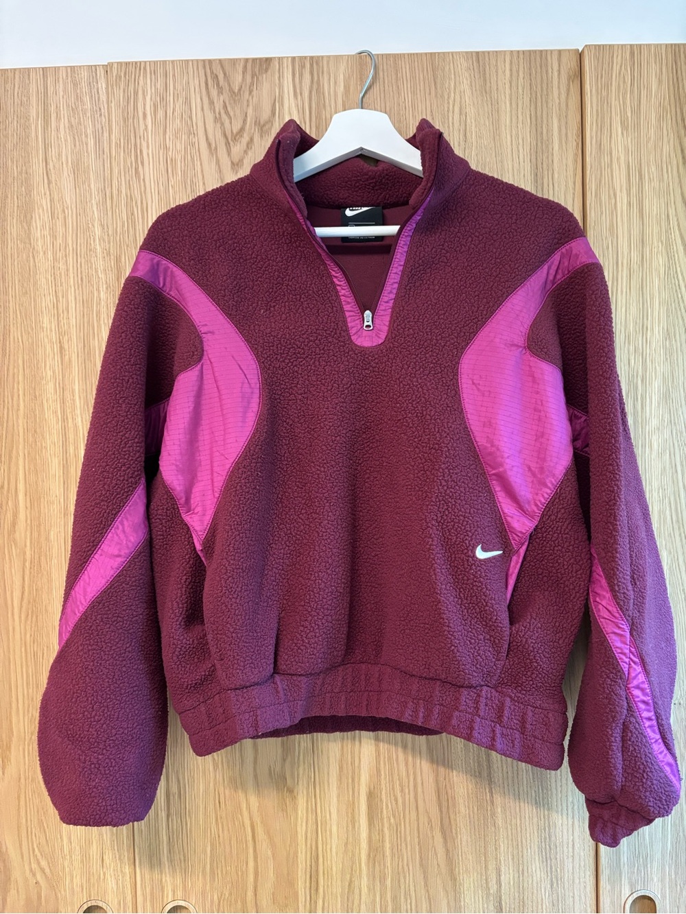 Nike Bordeaux & Magenta Quarter-Zip Fleece Pullover